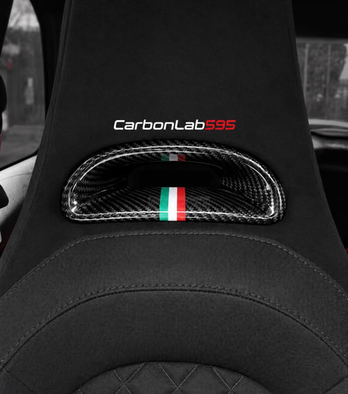 Cover in Carbonio per Foro Passante Sedile – Fiat 500 / Abarth 595